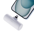 iWALK 4,500mAh Portable Charger for iPhone 15/16/17, Power Bank with Build-in USB C Connector, Battery Pack Phone Charger for iPhone Series, Samsung S22/23/24 Series and Android, White