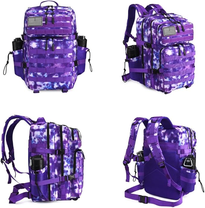 Military Tactical Backpack 45L Large Tactical Backpack for Men, Hiking Rucksack With Bottle Holder