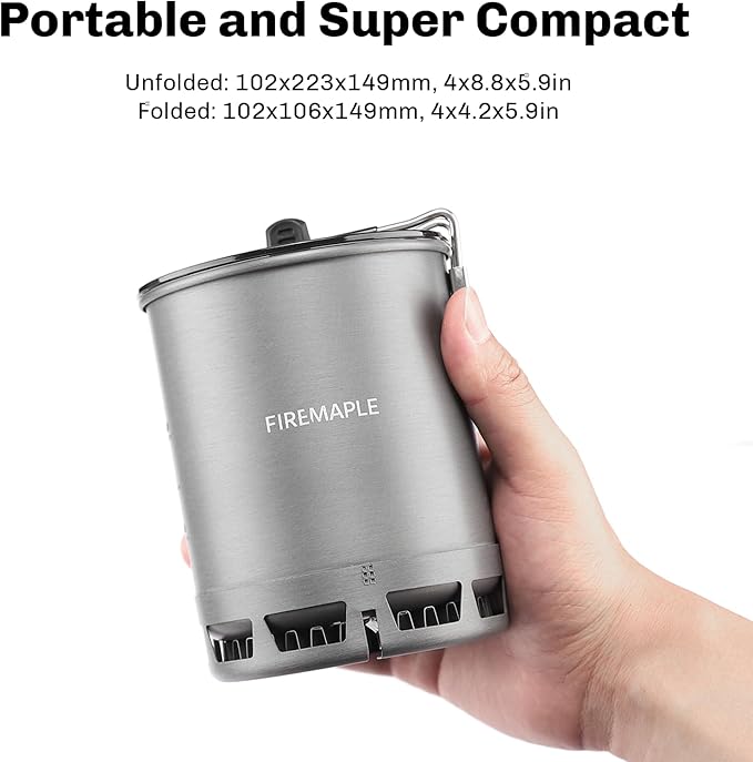 Fire Maple Petrel Portable Stove Ultralight Cooking System, with a Lightweight, Fast Boiling Function, Precise Double Tick Design, for Outdoors, Camping and Traveling