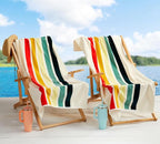 Loon & Lake Luxury Oversized Beach Towels - Retro Stripes| Oversized 40" x 70" | Crafted from 100% Combed Cotton | Ultra Plush & Super Soft | Retro Collection 1969