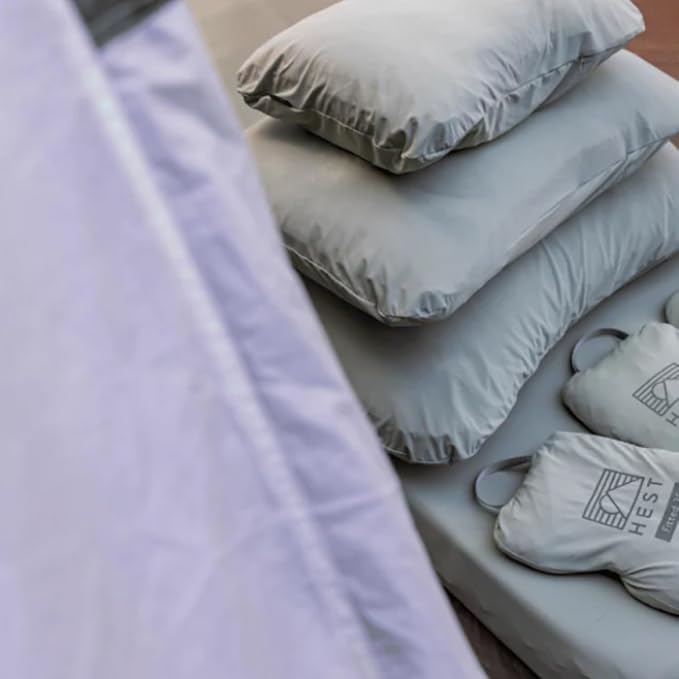 HEST Camping Pillow - Temperature Resilient, Memory Foam, Packable Travel Pillow