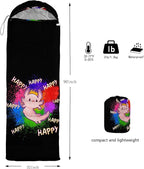 HOSIMA Cartoon Axolotl Sleeping Bags for Kids 10-12,Blue Cartoon Kids Sleeping Bags for Girls Boys,Compact Sleeping Bag for Camping Essentials and Hiking.