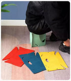 4 Pack Folding Portable Camping Hiking Stools with Handbag Function - Lightweight Collapsable Travel Chairs for BBQ, Library & Backpacking - Outdoor Ultralight Mini Step Stool Foldable