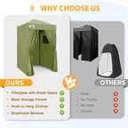 EAGLE PEAK Flex Ultra Compact 4x4 Pop-up Canopy, Sun Shelter, Changing Room, Portable Privacy Canopy Cabana for Pool, Fashion Photoshoots, or Camping, Army Green