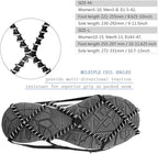 Ice Cleats, Highly elastic Traction Cleats Grippers with tape Straps and Storage Bag, Anti Slip Walk Traction Cleats for Hiking Walking on Snow and Ice