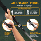 Premium Foldable Hiking Poles by USA Brand - Adjustable, Lightweight Trekking Poles Made of Aircraft Aluminum, Metal Flip Locks & Comfortable Real Cork and EVA Foam Grips