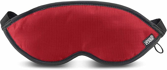 Lewis N. Clark Comfort Sleep Mask | Eye Mask for Travel | Comfortable & Breathable | Light Blocking & Adjustable | Burgundy