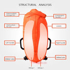 Naturehike 18L High Visible Safety Swim Buoy - Ultralight Bubble Tow Float and Dry Bag for Open Water Swimming Kayaking Snorkeling Diving Trailing with Adjustable Waist Belt