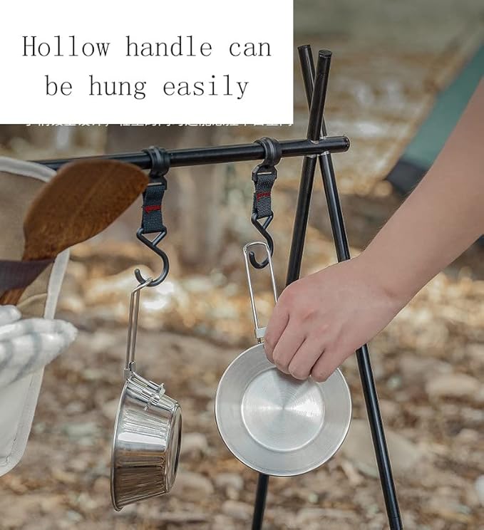 Camp Bowl Travel Sierra Cup Camping Tableware Equipment Set Backpacking 304 Stainless Steel Carry Fold Sturdy Measuring 500ml 2pcs + Canvas Bag