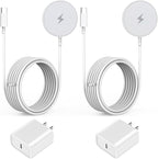 [Apple MFi Certified] Magnetic Charger,Wireless Charger Fast Charging 2Pack 6FT USB C Plug Mag-Safe Magnet Magvolt Pro Pad Chargers for iPhone Air/17 Pro Max/17/16E/16 Pro/16 Plus/15/14/13/12/AirPods