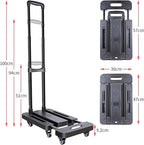 Heavy Duty Folding Cart Portable Hand Truck & Trolley for Outdoor Camping Luggage Transport & Home Use Foldable Blue Wagon for Easy Storage & Mobility