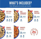 Mountain House Classic Meal Assortment Bucket Freeze Dried Backpacking & Camping Food 24 Servings