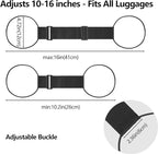 BILIONE Add a Bag Luggage Straps 4 Pack, Adjustable Bungee Elastic Belt to Connect Two Suitcases, Secure Carry On & Travel Essentials (Orange)