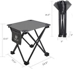 Opliy Camping Stool 2 Pack,13.5 Inch Portable Folding Stool for Outdoor Gardening and Beach Hiking Fishing,Foot Stool with Carry Bag (Gray)