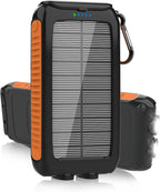 Solar Charger Power Bank 49800mAh - Portable Fast Charging Power Bank with Type-C & Dual USB Ports, Compatible with iPhone, Samsung & More, Waterproof Solar Panel for Camping, Hiking, and Outdoor Use