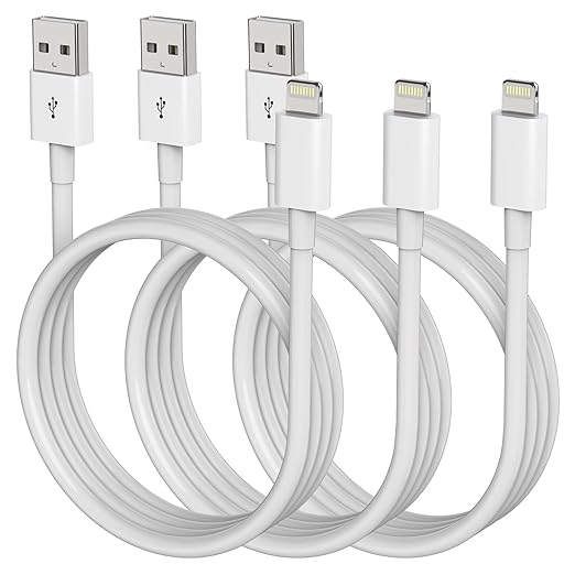 iPhone Charger Apple MFi Certified Lightning Cable 6FT Fast Charging Cord Compatible with iPhone 14 13 12 11 Pro Max XR XS X 8 7 Plus 6S/iPad/Car Carplay (3 Pack)