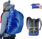 Frelaxy Waterproof Backpack Rain Cover, 10000mm Waterproof Level, Upgraded Ultra-Strong Multilayer Structure, Antislip Cross Buckle Strap, Ultralight Compact Portable, for Hiking, Camping, Traveling