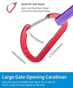 OCEANBROAD Kayak Paddle Leash Stretchable Strap Lanyard Rope for SUP Kayaking Boating Canoeing Fishing Pole Rod 4-7 Feet