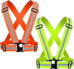 Reflective Strap Safety Vest Gear - 2-10 Pack Adjustable High Visible Reflective Running Gear for Women Men Night