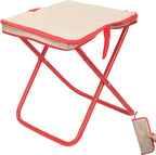 Camping Stool 12 Inch Portable Folding Stool with Carry Bag Weight Load 220lbs Portable Stool for Camping Fishing Hiking BBQ White