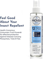 Proven Insect Repellent Spray, Keep Mosquitoes, Ticks and Flies Off, DEET Alternative Repellent, Up to 12-Hour Protection, Great for Camping or Hiking, 6 Ounce, Gentle Scent Spray, 2 Pack