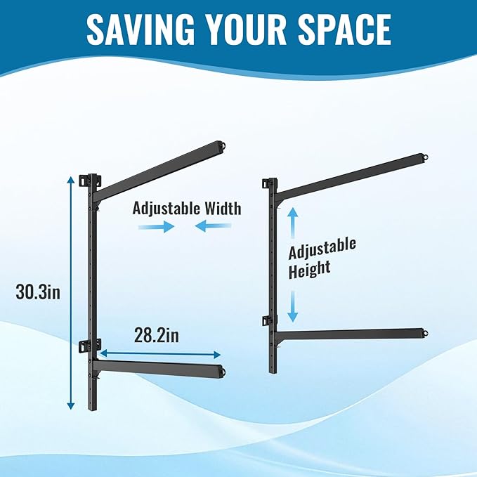 Kayak Rack for Outdoor Storage, Kayak Storage Rack, Adjustable Freestanding Kayak Rack Stand Holder for Paddleboard Surfboard for Indoor, Outdoor