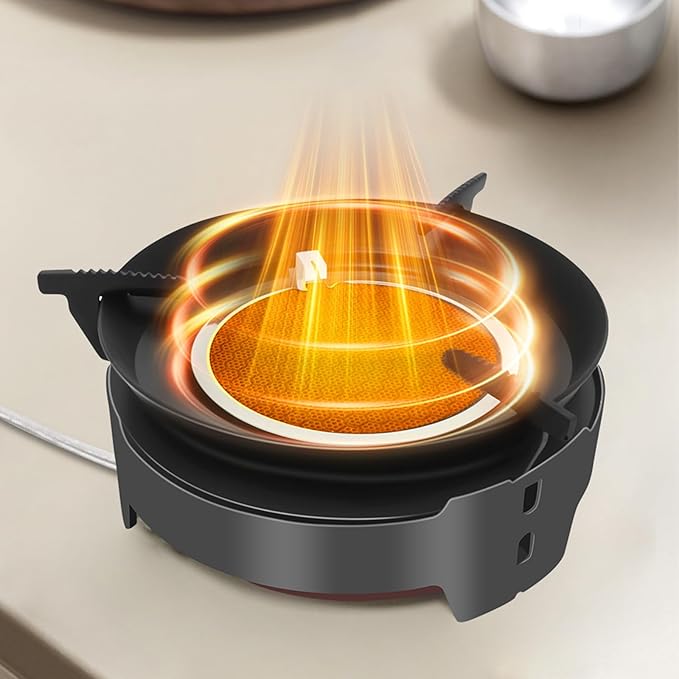 Camping Stove 3600W Portable Backpacking Stove with Piezo Ignition, Fuel Canister Adapter Windproof Gas Stove for Camping Hiking Outdoor Cooking