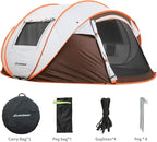 EchoSmile Instant Pop Up Camping Tent, 2/4/6 Person, Easy Setup Tent, Water Resistant Dome, Portable with Carry Bag