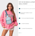 3L SMALL Sling Bag Fanny Packs For Women Men Mini Crossbody Chest Belt Travel Bag Purse Handbag Faux Leather Fashion Cute Light Grey