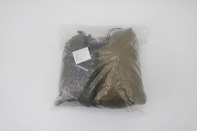 NewDoar Camping Hammock with Mosquito Net and Rain Fly Tarp,Portable Single Nylon Parachute Hammock Rainfly Set,Tree Straps Swing Hammock Bed for Outdoor Backpacking Backyard Hiking(ArmyGreen)