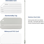 Aluminum Luggage Tags, Luggage Tag Holders for Travel Luggage Baggage Identifier by Ovener (2Pack Silver)