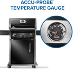 Napoleon Rogue 425 Propane Gas Grill, Black, Durable 3-Burner BBQ