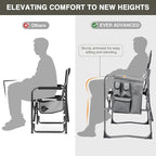EVER ADVANCED Lightweight Folding Directors Chairs Outdoor, Aluminum Camping Chair with Side Table and Storage Pouch, Heavy Duty Supports 350LBS