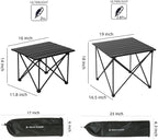 ROCK CLOUD Portable Camping Table Ultralight Aluminum Camp Table Folding Compact Beach Table for Camping Hiking Backpacking Outdoor Picnic(Reinforced Frame-Medium)