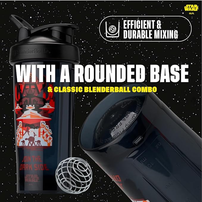 BlenderBottle Star Wars Shaker Bottle Pro Series Perfect for Protein Shakes and Pre Workout, Join the Dark Side, 28-Ounce
