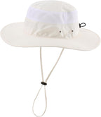 Connectyle Wide Brim Sun Hat for Men Breathable Cowboy Boonie Hat UPF 50+ Sun Protection Bucket Hat for Fishing Hiking
