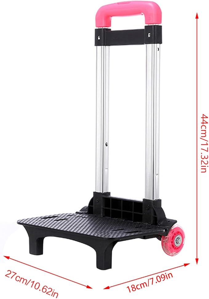 2 Backpack Trolley Aluminium Alloy Foldable Trolley Cart ' s Luggage Travel Hand Cart for Backpack Folda