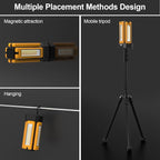 13200mAh Rechargeable Solar Work Light,IPX4 Waterproof with Folding Stand Support and Portable Carrying Bag, 8000 Lumen Stepless Dimmable, 4 Lighting Modes, White/Warm/Warm White (Standard)