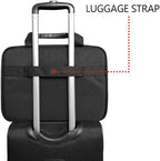 KROSER Laptop Bag 15.6 Inch Briefcase Messenger Bag Water Repellent Computer Case Shoulder Bag Durable Tablet Sleeve with RFID Pockets for Business/College/Women/Men - Black/Red