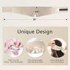 ZIMASILK 100% 22 Momme Mulberry Silk Sleep Mask - Full Silk Filled, Ultra-Soft & Breathable, Face-Hugging Blackout Eye Cover for Sleeping (Taupe)