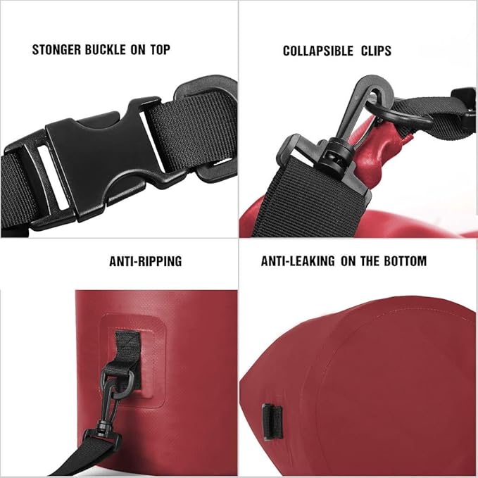 Unigear Dry Bag Waterproof, 2L/5L/10L/20L/30L/40L Floating and Lightweight Bags for Kayaking, Boating, Fishing, Swimming and Camping with Waterproof Phone Case