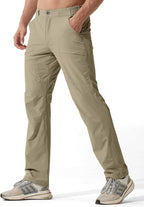FREE SOLDIER Men's Outdoor Cargo Hiking Pants with Belt Lightweight Waterproof Quick Dry Tactical Pants Nylon Spandex