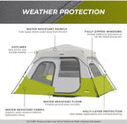 CORE Instant Cabin Tents | 6 Person / 9 Person / 10 Person / 12 Person Family Cabin Multi Room Pop Up Tents Car Camping | Included Storage Pockets for Camping Accessories