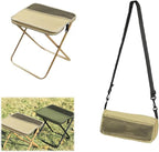 Foldable Portable Backpack Stool|Collapsible Stool for Camping,Hiking |Lightweight Ultralight Pocket Chair|Capacity 330LBS|Outdoor Footstool for Travel Walking Fishing Picnic BBQ (Khaki, Small)