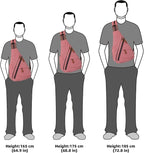 KL928 Canvas Sling Bag - Small Crossbody Backpack Shoulder Casual Daypack Rucksack for Men Women(Large Version)