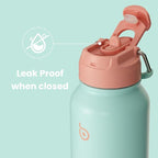 BOTTLE BOTTLE 32oz Insulated Water Bottle Stainless Steel Sport Water Bottle with Straw Dual-use Lid Design for Gym with Pill Box