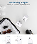 Australia New Zealand Power Plug Adapter, US to Australia Travel Adapter with 3 American Outlets 3 USB Ports (2 USB C), Type I Plug Adapter Travel Essentials for USA to Australia, Argentina, China