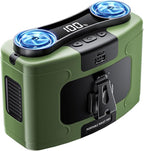 10000mAh Personal Waist Fan, USB Rechargeable Clip The Waist For Working,10 Speed & 40H Cooling and Heatstroke Prevention For Outdoor Travel Camping (K60-green, 12000mAh)