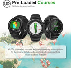 Voice Caddie A3 Golf Watch Subscription Free with Green Undulation, 40k+ Preinstalled Courses, Lightweight w/Slope Mode 1.3" Color Touchscreen, Pin Reload, Smart Green View Golf GPS & Fitness Mode BK
