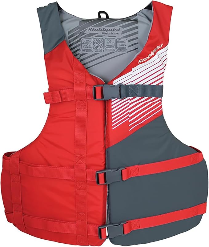 Stohlquist FIT Oversized Adult Life Jacket, US Coast Guard Approved Type III Life Vest, PFD for Men and Women, Easily Adjustable, Lightweight and High Buoyancy. Plus Size (48-60" Chest)